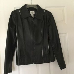 Cervelle Leather Ladies Zip Front Jacket